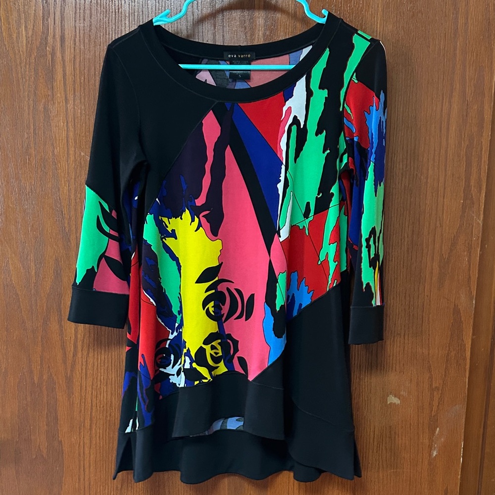 Eva Varro Women's Colorful Abstract Tunic